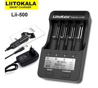 VeitoKala Lii-S8 Lii-500 Vérifier La Capacité De La Batterie 3.7V 1.2V Pour 18650 26650 21700 26700 18350 AA AAA 9V LCD Chargeur De Batterie - Type Lii-500 Full Set-EU Plug