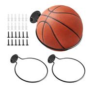VEIUSHNI Lot de 3 supports de rangement muraux noirs pour ballons de basket-ball, football, football et plus | Présentoir de sport pour enfants, organisateur de décoration de chambre