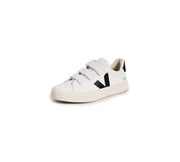 Veja Baskets Recife en cuir sans chrome pour femme, blanc/noir, 38 EU