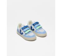 Veja - Baskets Small V-10 ChromeFree Leather Ice Multico Indigo - Taille 23