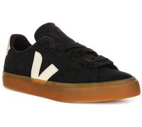 Veja Campo Bold Gum Sole Lace Up Suède Cuir Femmes Baskets Noires EU 36-42