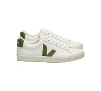 Veja Fair Trade - Chaussures en cuir - Esplar Logo Extra-White Kiwi pour Femme en Coton - Taille 41 - Blanc Blanc 41