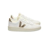 Veja Fair Trade - Sneakers en cuir - V-10 Prime Extra-White Platine pour Femme en Coton - Taille 40 - Blanc Blanc 40