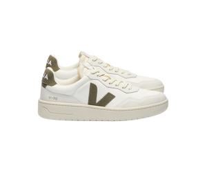 Veja Fair Trade - Sneakers en mesh et en cuir - V-90 White Kaki pour Homme en Coton - Taille 40 - Blanc Blanc 40