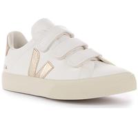 Veja Recife Chromefree Baskets en Cuir pour Homme Design élégant Triple Sangle, Bronze Blanc (EU 43)