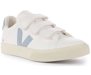 Veja Recife Chromefree Baskets en Cuir pour Homme Design élégant Triple Sangle, Extra Blanc/Acier, 46 EU (EU 46)