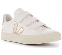Veja Recife Chromfree Suède Triple Sangle Femme Baskets Blanc Bronze UK 3 - 8