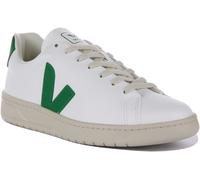 VEJA Urca Cwl Coton Travaillé Comme Cuir Homme Baskets Blanc Vert UK 7 - 12