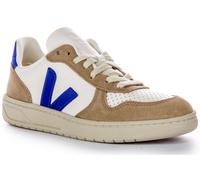Veja V 10 Chromefree Suede Overlay Leather Trainer Blanc Marine Femmes EU 36-42