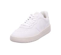 Veja V 90 Leather Men's Trainers with OT Leather Side Logo Flat Lace (Nicht-GERADE Weiss, EU 43)
