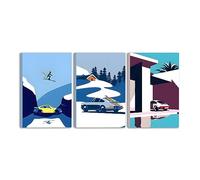 VejiA Poster de voiture sur toile 911 GT Turbo - Affiches pour chambre d'homme - Décoration esthétique (30,5 x 45,7 cm, encadré 03)