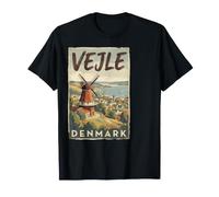 Vejle Denmark Classic European Travel Souvenir History T-Shirt