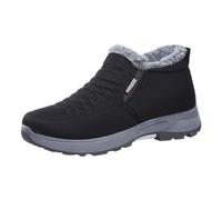 vejtmcc Chaussures de trekking pour homme, extra larges pour pieds enflés, doublées, chaussures d'hiver chaudes, imperméables, chaussures de randonnée, bottes d'hiver antidérapantes, Noir , 44