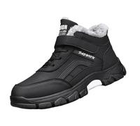 vejtmcc Chaussures d'hiver chaudes pour homme - Doublées - Bottes de neige d'hiver légères - Chaussures de trekking - Chaussures basses de randonnée - Antidérapantes - Chaussures d'extérieur