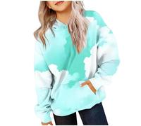 vejtmcc Sweat à capuche pour fille Batik Pull pour enfants Loisirs Mode Sweat-shirt à capuche Hiver Manches longues Bloc de couleur Sweat à capuche pour filles Vêtements douillets Sweat à capuche Pull
