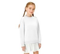 vejtmcc Sweatshirt Fille Ultra Confortable Hiver Col Rond Pull Couleur Unie | Loisirs Mode Loisirs Chemises à Manches Longues Amples pour Enfants | Coton Léger Décontracté Sport T-shirt à Manches