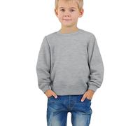 vejtmcc Sweatshirt pour fille - Pull surdimensionné ultra confortable - Pour le sport - Manches longues - Hiver - Col rond - Loisirs - T-shirt thermique ample pour enfants de 1 à 14 ans, gris, 5-6 ans