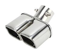 VekAuto 1 Embout D'Échappement Double Coupé En Biais Carré Pour Toyota Raize À Boulonner 2,4" Entrée 6,7" Longueur En Acier Inoxydable Ton Argent Pour Tuyau D'Échappement Arrière