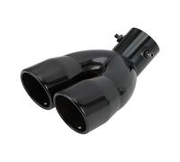 VekAuto 1 Embout D'Échappement Double Coupé En Biais Incurvé 2,4" Entrée 6,2" Sortie 8,1" Longueur Silencieux Universel Pour Voiture En Acier Inoxydable Ton Titane Arrière