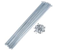 VekAuto 1 Ensemble De Rayons De Vélo 12G Rayons De Roue De Vélo en Acier Au Carbone Galvanisé Universel Ton Argent Téton 293 mm