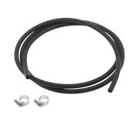 VekAuto 1 Set Tuyaux Pour Huile De Lubrification 2x5mm 1m Tuyau En Caoutchouc Nitrile Tube 2 Pcs Collier Extérieur Noir