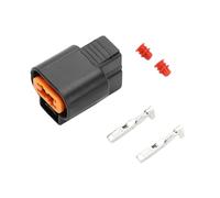 VekAuto 2 Connecteur De Capteur Abs À 2 Broches Kit De Connecteur De Terminal De Fil Femelle Noir En Plastique De La Série 2.2 Mm Étanche compatible pour Mitsubishi.