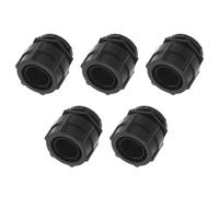 VekAuto 30mm / 1.18" Raccords De Câble À Manchon Rapide Tube Droit PA66 Nylon Noir 5 Pcs