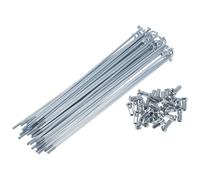 VekAuto 36 pcs Rayons de Vélo 12G Rayons de Roue de Vélo en Acier au Carbone Galvanisé Universel Ton Argent Téton 170 mm