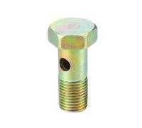 VekAuto Boulon double banjo, filetage G1/4", longueur 38mm, adaptateur de raccord de ligne de frein turbo universel pour voiture, en métal durable, ton bronze