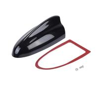 VekAuto Cache-Antenne Aileron De Requin, Antenne De Toit Universelle Am/FM pour Voiture, Auto, SUV, Camion Tout-Terrain en Abs avec Base Adhésive Noir Nacré