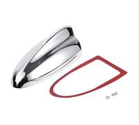VekAuto Cache Antenne Aileron De Requin, Antenne De Toit Universelle Am/FM pour Voiture, Auto, SUV, Camion Tout-Terrain en Abs avec Base Adhésive, Ton Argent Chromé