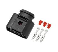 VekAuto Connecteur De Capteur De Position De Vilebrequin À 3 Broches Compatible Pour Vw Pour Audi, Kit De Fiche, Étanche, Série En Plastique Noir Femelle De 3,5 Mm