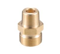 VekAuto Connecteur Pour Nettoyeur Haute Pression 3/8" NPT Vers M22x1.5 | Laiton, Couleur Cuivre, 1 Pc, Dimensions 33.5x24.5mm, Universel, Installation Facile, Diamètre Intérieur 9mm/14mm