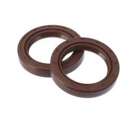 VekAuto Joint D'Huile Universel Tc À Double Lèvre Avec Bague D'Étanchéité En Acier À Ressort Rotatif 30X42X7Mm En Caoutchouc Fkm Haute Pression Marron 2 Pièces
