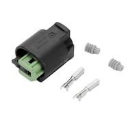 VekAuto Kit De Connecteur De Capteur De Température À 2 Broches compatible pour BMW Série 1 3 5 7, Connecteur De Borne De Fil Femelle Noir En Plastique Étanche De 0,6 Mm