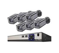 VEKELETE Caméra IP 4K NVR 10 canaux, détection de Visage, système de sécurité Audio bidirectionnel extérieur, kit de vidéosurveillance POE 8 MP(None,8CH NVR x6 Camera)