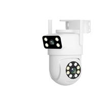 VEKELETE Caméra IP extérieure étanche 2K 4MP Double Objectif Tuya Smart Life HD P2P WiFi, caméra de sécurité Bullet CCTV(U/S,Dual Lens Camera)