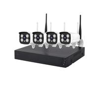 VEKELETE Kit de caméra IP HD 5MP 4 canaux WiFi NVR Tuya Smart Audio CCTV Camera Waterproof Outdoor Surveillance Security CCTV System Set(2T,3MP_EU Plug)