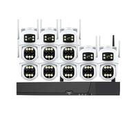 VEKELETE Kit de vidéosurveillance avec caméra IP WiFi 9 MP, Zoom PTZ x8, Audio de sécurité, NVR 8 canaux, système de vidéosurveillance(2T,8CH WiFi NVR 8CAM_AU Plug)