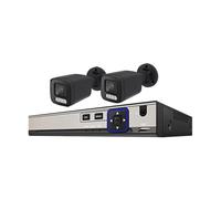 VEKELETE Système de caméra de sécurité Audio bidirectionnel 4K 8MP, détection de Corps Humain, Couleur, Nuit, CCTV, POE, NVR, Ensemble de caméras de Surveillance vidéo(1T,4CH NVR x2 Cameras)