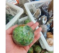 VEKETE Boule D'opale Verte De 90mm,Quartz Naturel,Minéraux,Cristaux,Pierres Précieuses,Sphère Reiki,Feng Shui,Décorations Pour La Maison,50-60mm