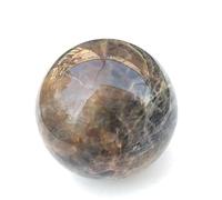 VEKETE Sphère De Pierre De Lune Noire Naturelle,Cristaux Minéraux De Quartz,Boule De Pierres Précieuses,Décoration De La Maison Reiki,60-65mm