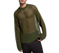 Vekewsap Fishnet Haut en maille transparente pour homme - Sexy et transparent - Lisse - Coupe ajustée - Sous-vêtements - Structure en maille transparente - Chemise en maille filet - Pour les muscles
