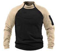 Vekewsap Veste tactique pour homme - Pull en polaire - Coupe-vent militaire - Pour les loisirs - Coupe-vent - Sans capuche - Army Combat Shirt - Veste d'hiver - Coupe-vent - Style militaire - Style