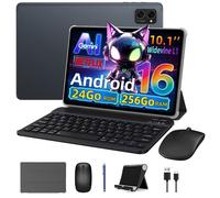 VekfulPC T20 Tablette Tactile 10,1'' Android 16,24Go RAM(8+16Go), 256Go,avec Clavier Stylet,Widevine L1,5000 mAh,Idéal Étude Travail