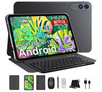 VekfulPC T60 Pro Tablette 13,4"",Android 15,24Go RAM 256Go ROM,IPS 1920×1200,5G Wi-Fi,10000 mAh,Widevine L1,avec Clavier Stylet