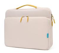 Veki 15-16 Pouces Housse pour Ordinateur Portable, Pochette PC Portable Antichoc Étanche avec Pochette pour Accessoires, Sac de Transport PC Compatible avec MacBook, HP, Dell, Lenovo et Asus (Blanc)