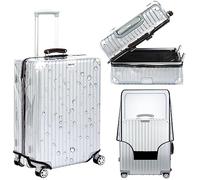 Veki Housse de Protection pour Bagages Étanche à la Poussière, Housse de Valise Imperméable PVC Transparent, Réutilisable Luggage Cover de Voyage Lavable, Compatible avec la Plupart des Sacs (28pouce)