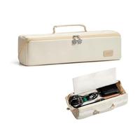 Veki Pochette Lisseur Dyson, Tousse Rangement Voyage pour Dyson Airstraight HT01, Étui Étanche Accessoire Embout Fer à Friser GHD Gold, Sac de Stockage Shark FlexStyle (Blanc cassé, 40×10×10 cm)