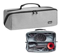 Veki Sac de Rangement Compatible avec Dyson Airwrap et Shark, Gris Oxford | Étui de Transport de Voyage Portable pour Dyson Supersonic, Sac de Voyage Étanche pour Sèche-Cheveux et Accessoires